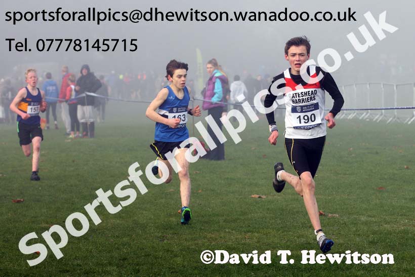 Boys under-13s, European Cross Country Trials, Sefton Park, Liverpool. Photo: David T. Hewitson/Sports for All Pics